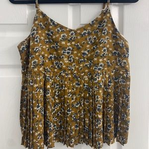 TeenBell Yellow Floral Thin Strap Blouse